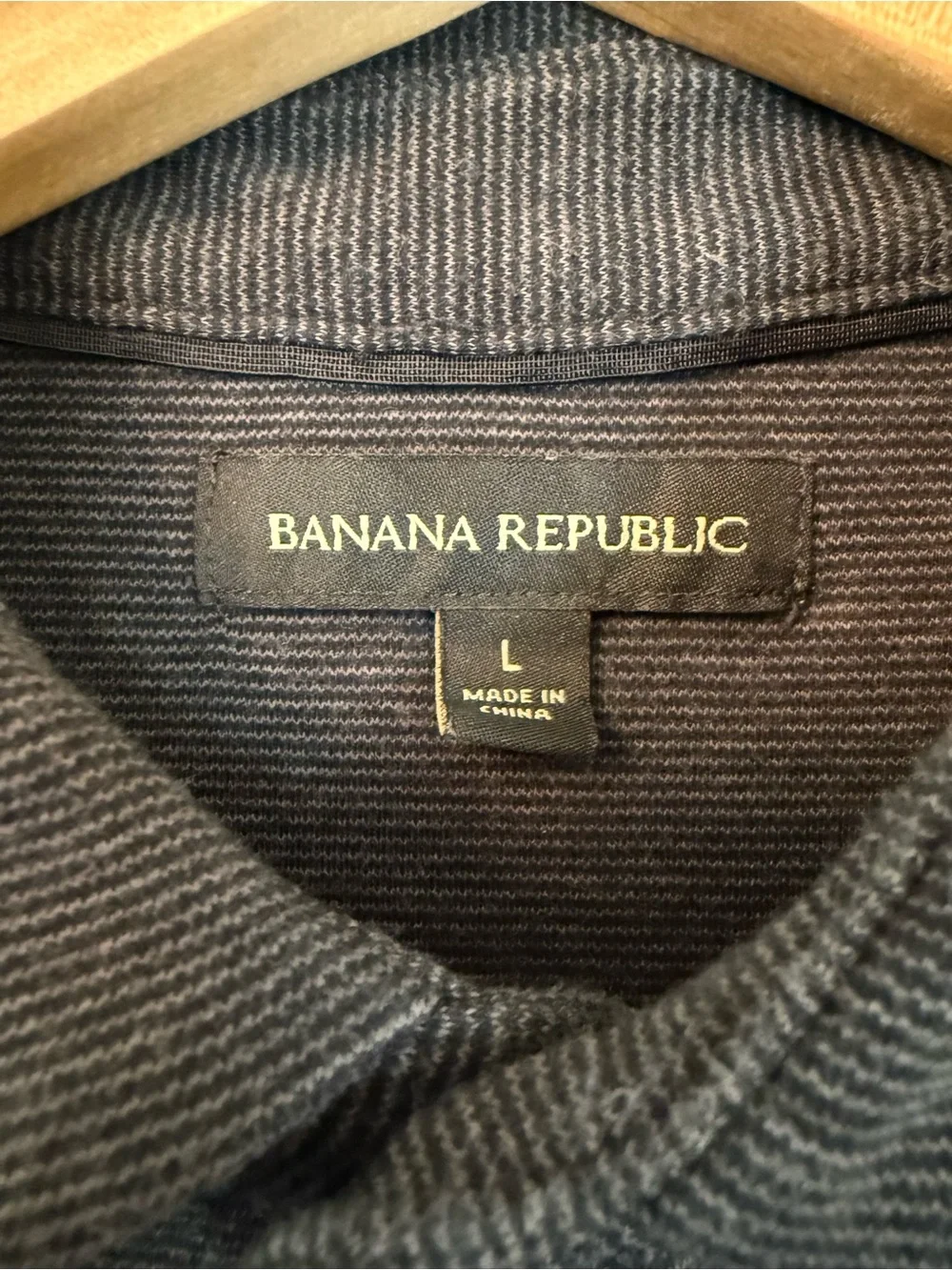Banana Republic Men’s Polo Shirt Bundle Olive Gray Cotton Size L Lot of 2